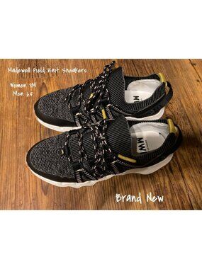 Madewell Field Knit Sneakers Black Granite Multi Women’s 8 US Men 6.5 Brand New